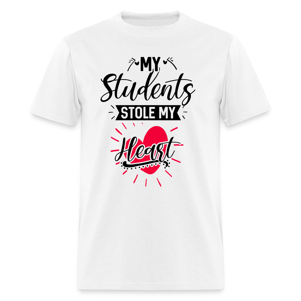 My Students Stole My Heart T-Shirt (Teacher) - white