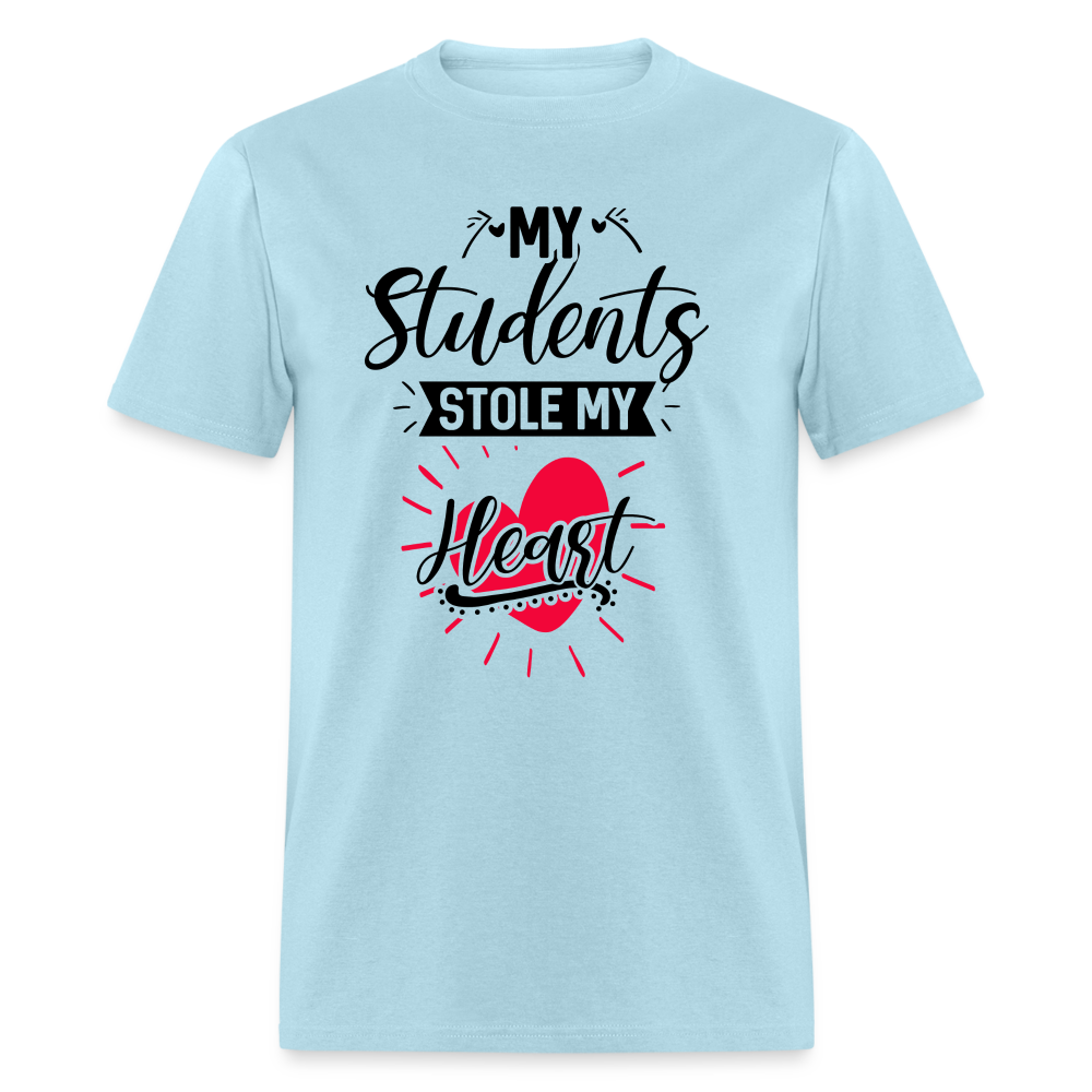 My Students Stole My Heart T-Shirt (Teacher) - powder blue
