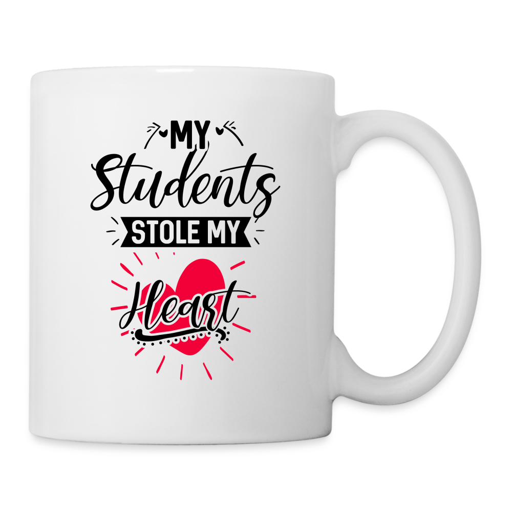My Students Stole My Heart Coffee Mug - white