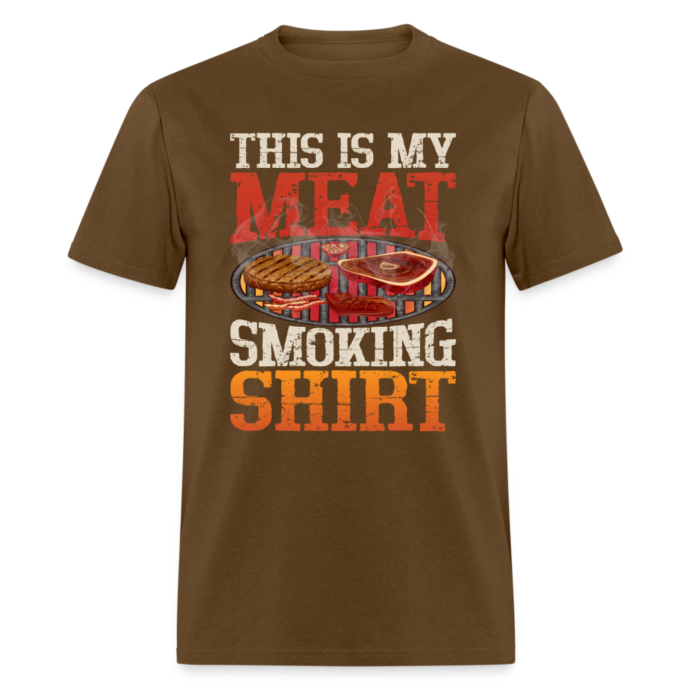 This Is My Meat Smoking Shirt (BBQ T-Shirt) - brown