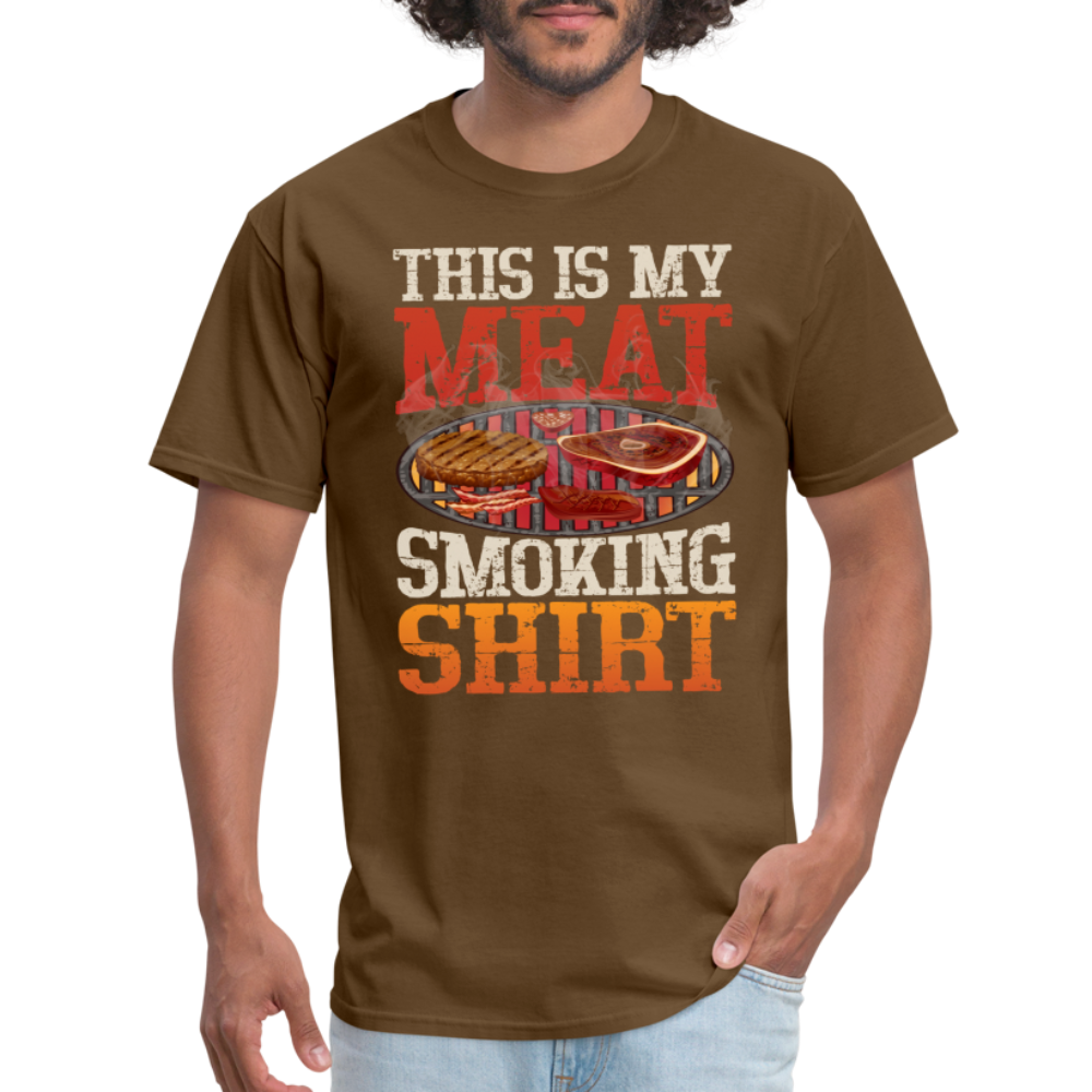 This Is My Meat Smoking Shirt (BBQ T-Shirt) - brown