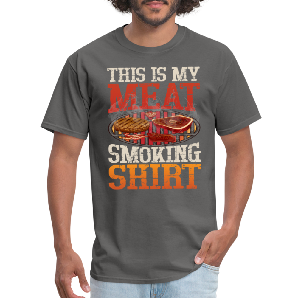 This Is My Meat Smoking Shirt (BBQ T-Shirt) - charcoal