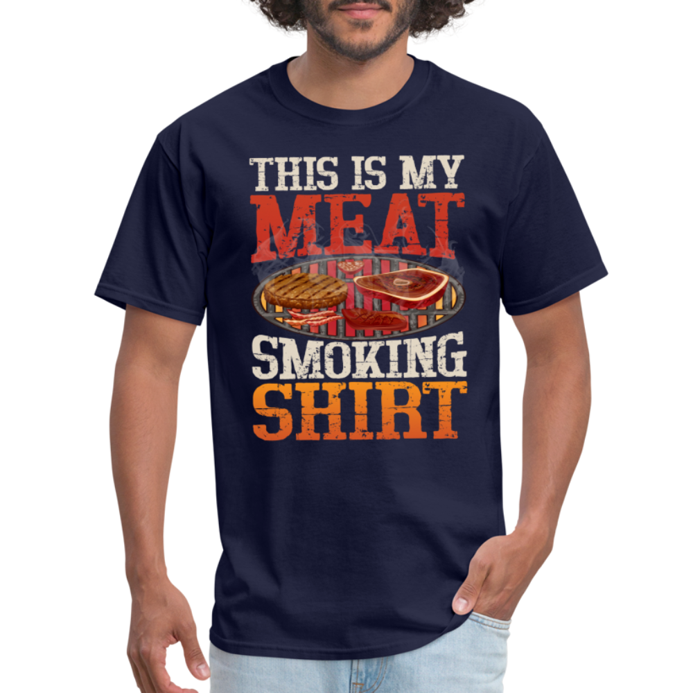 This Is My Meat Smoking Shirt (BBQ T-Shirt) - navy
