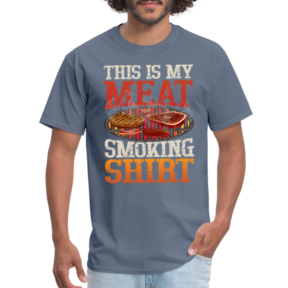 This Is My Meat Smoking Shirt (BBQ T-Shirt) - denim