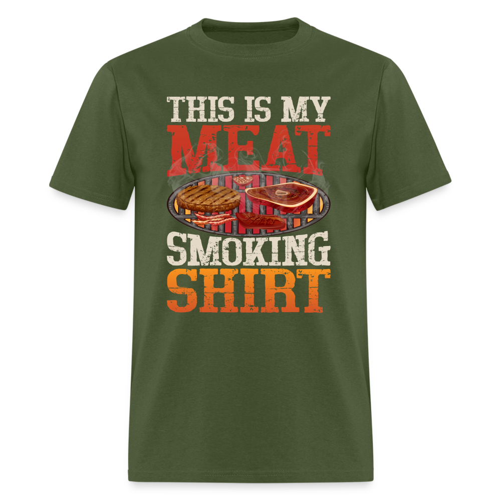 This Is My Meat Smoking Shirt (BBQ T-Shirt) - military green