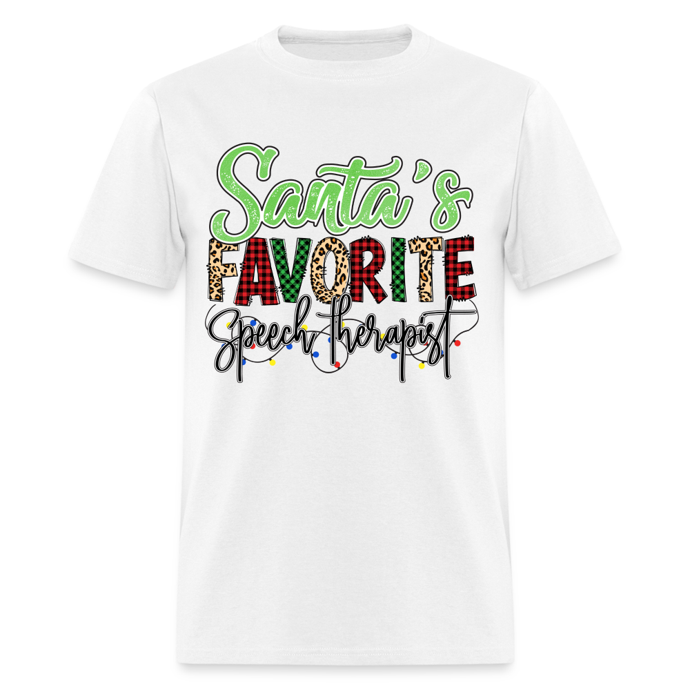 Santa's Favorite Speech Therapist - Unisex Classic T-Shirt - white