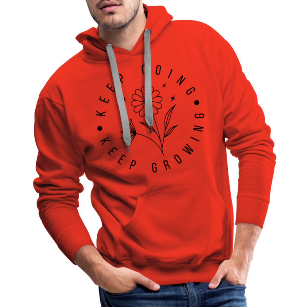 Keep Going Keep Growing : Men’s Premium Hoodie - red
