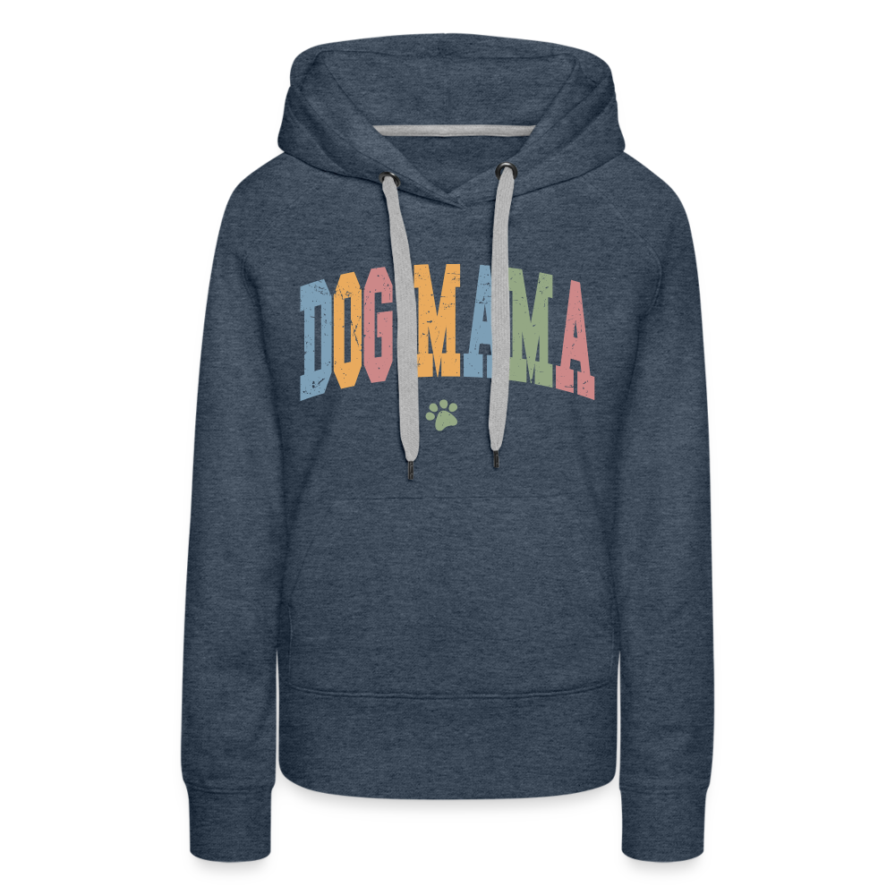 Dog Mama : Women’s Premium Hoodie - heather denim