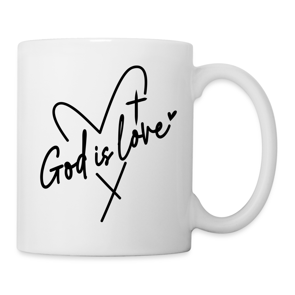 God is Love Coffee Mug - white
