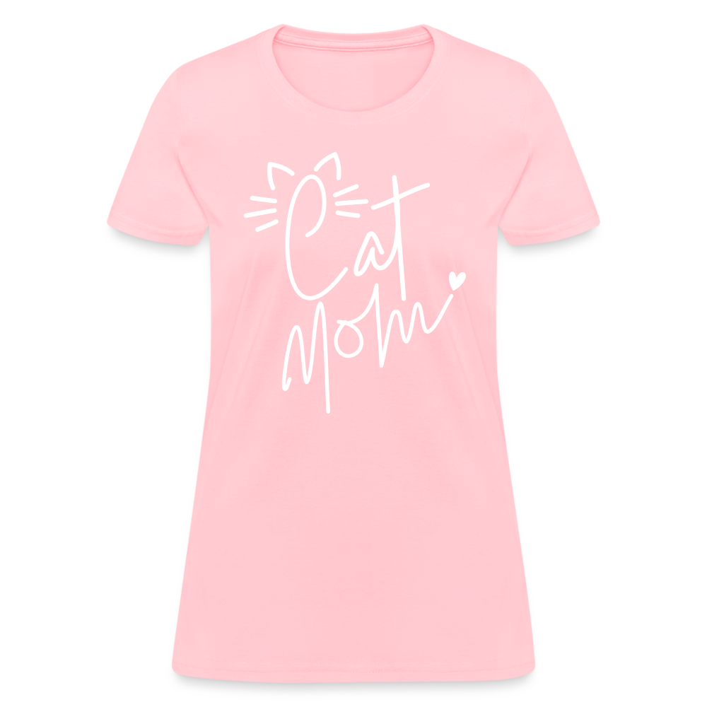 Cat Mom T-Shirt - pink