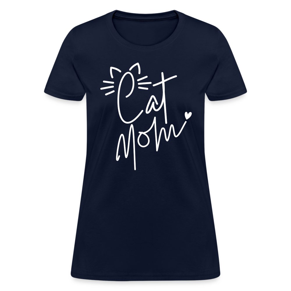 Cat Mom T-Shirt - navy