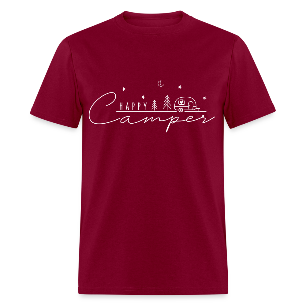 Happy Camper T-Shirt - burgundy