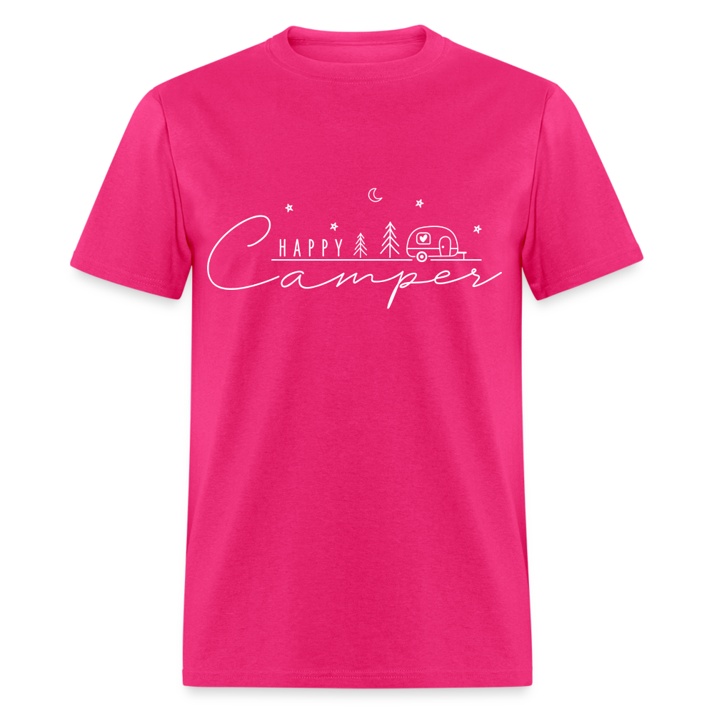 Happy Camper T-Shirt - fuchsia