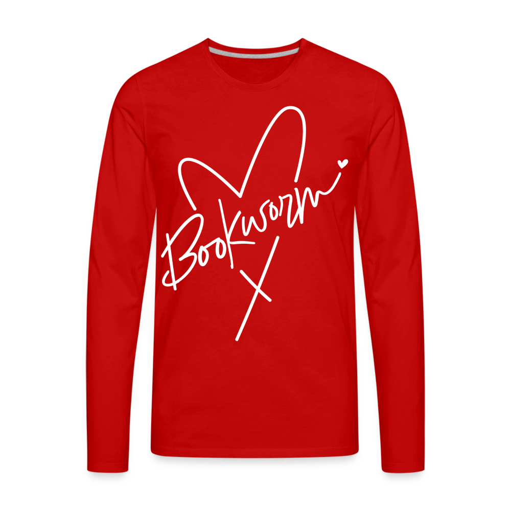 Bookworm : Men's Premium Long Sleeve T-Shirt - red