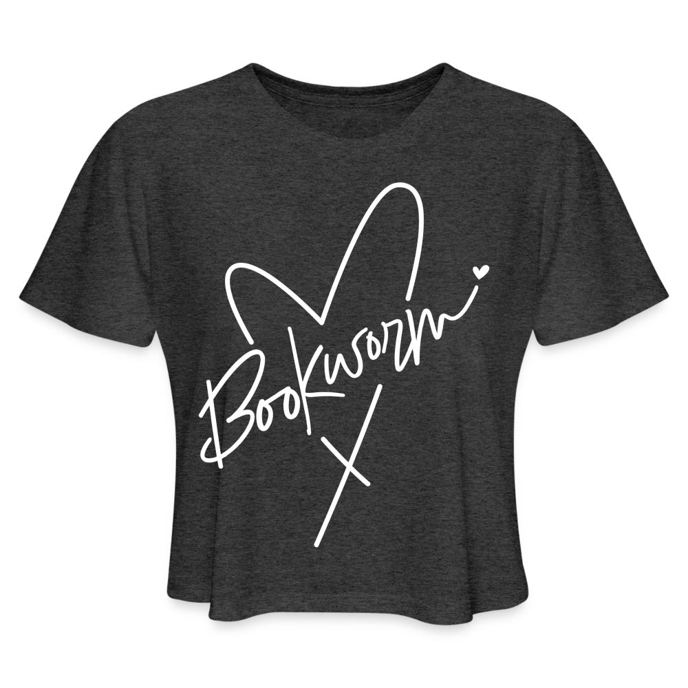 Bookworm : Women's Cropped T-Shirt - deep heather