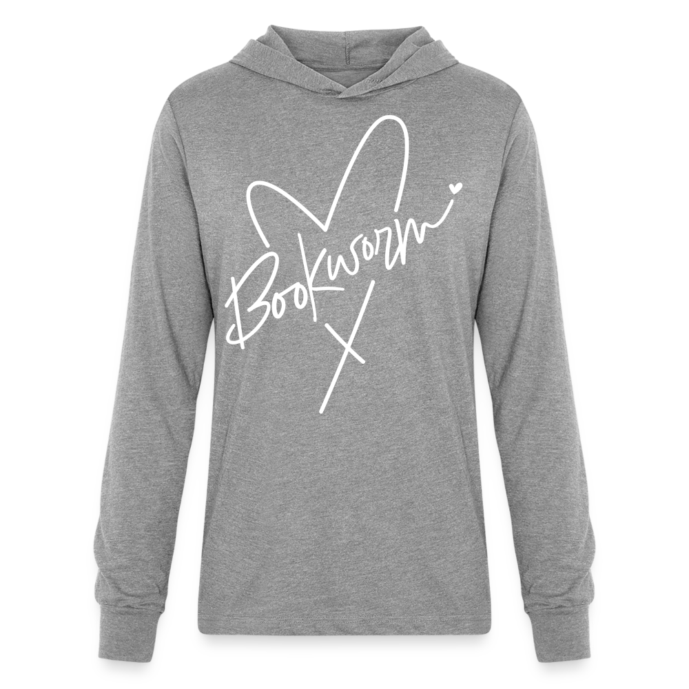 Bookworm : Unisex Long Sleeve Hoodie Shirt Color: heather grey