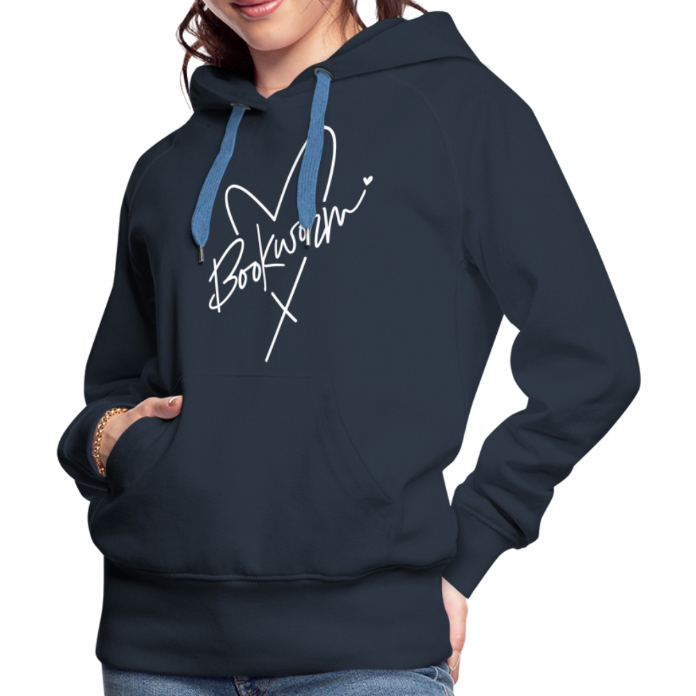 Bookworm : Women’s Premium Hoodie - navy