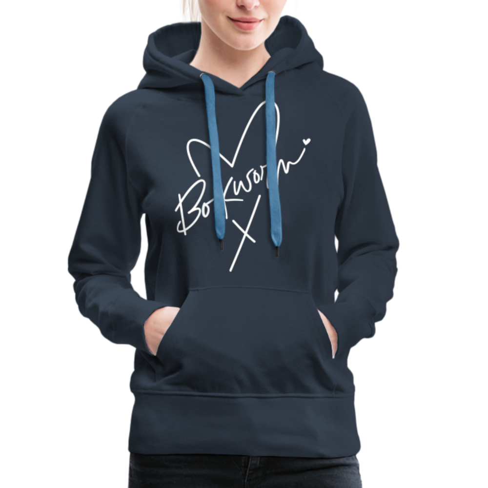 Bookworm : Women’s Premium Hoodie - navy