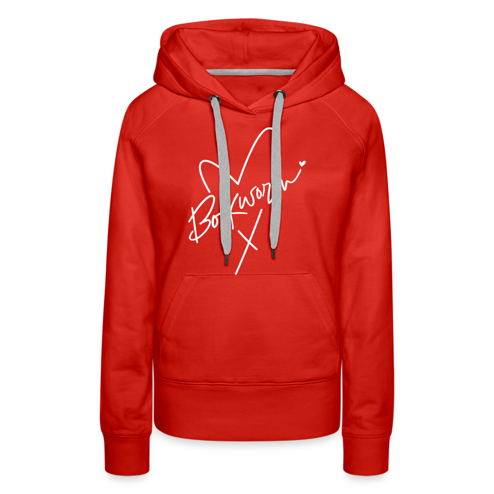 Bookworm : Women’s Premium Hoodie - red