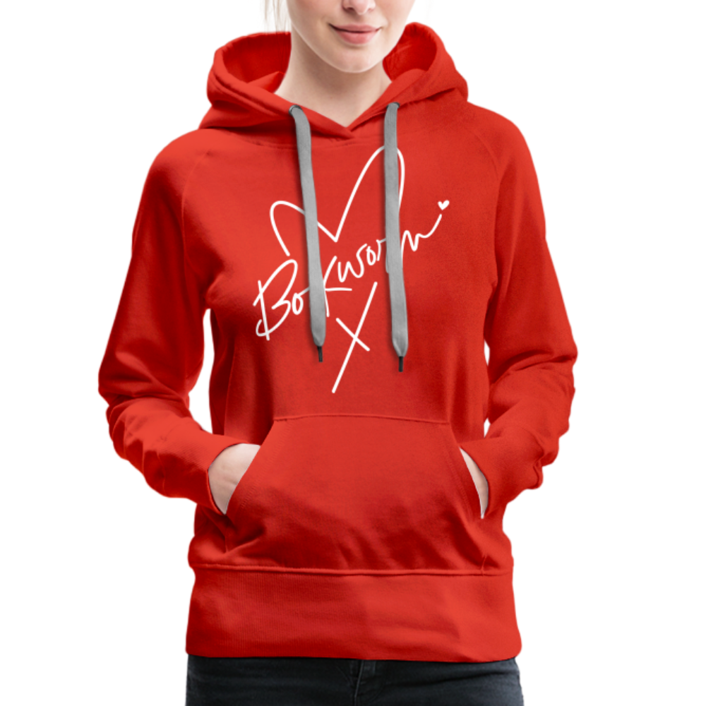 Bookworm : Women’s Premium Hoodie - red
