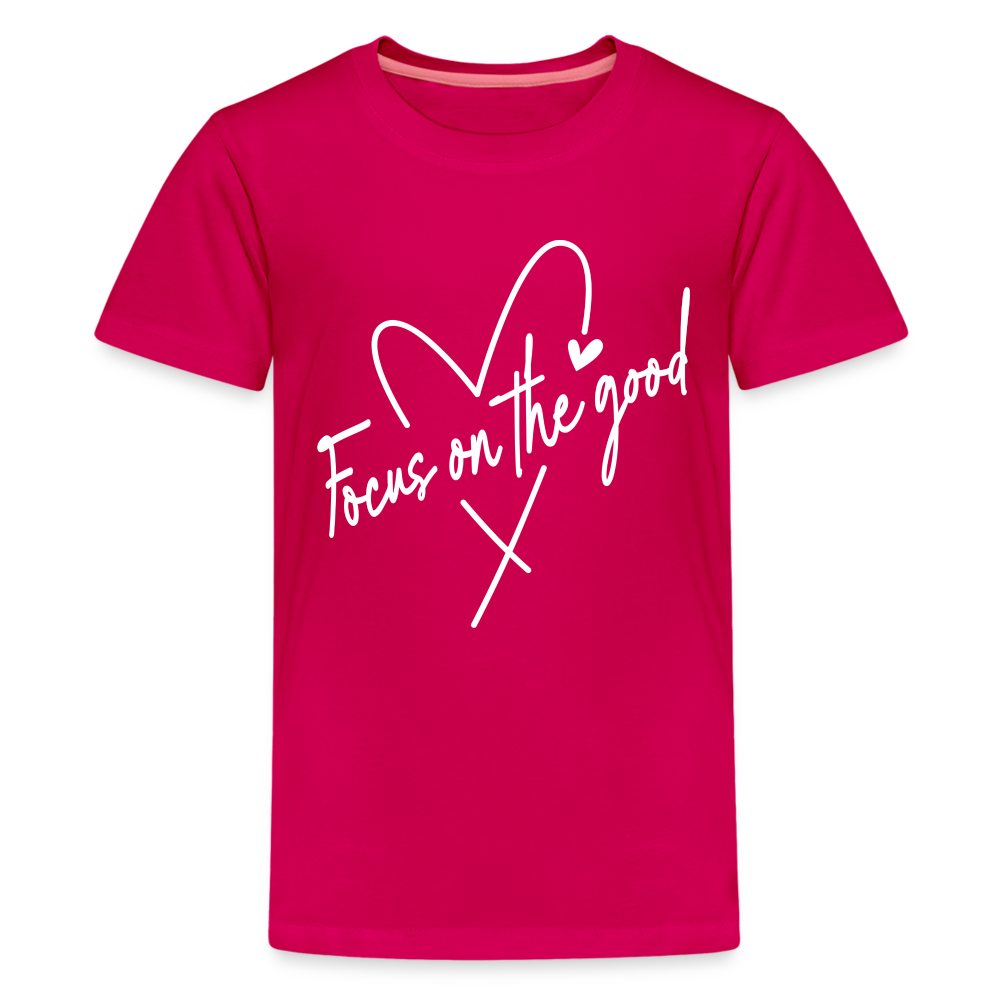 Focus on the Good : Kids' Premium T-Shirt Color: dark pink