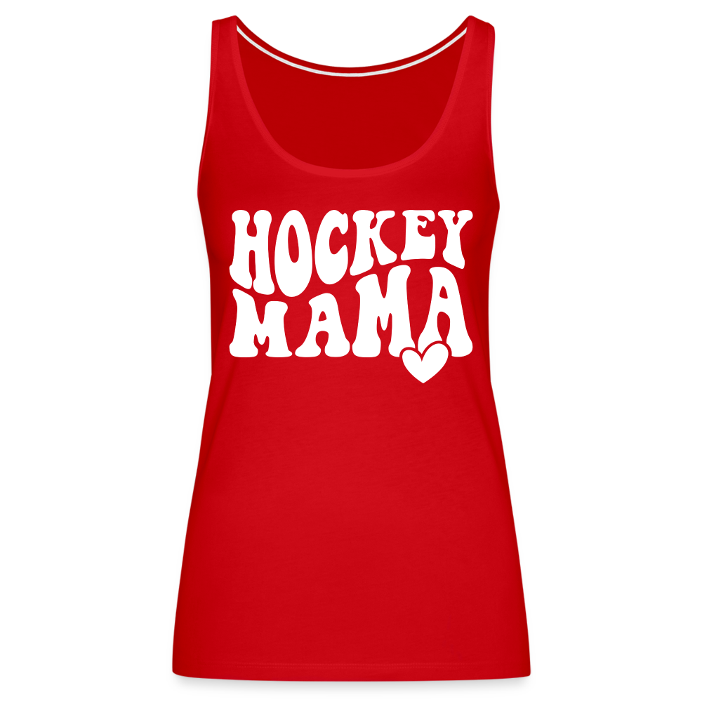 Hockey Mama : Women’s Premium Tank Top - red