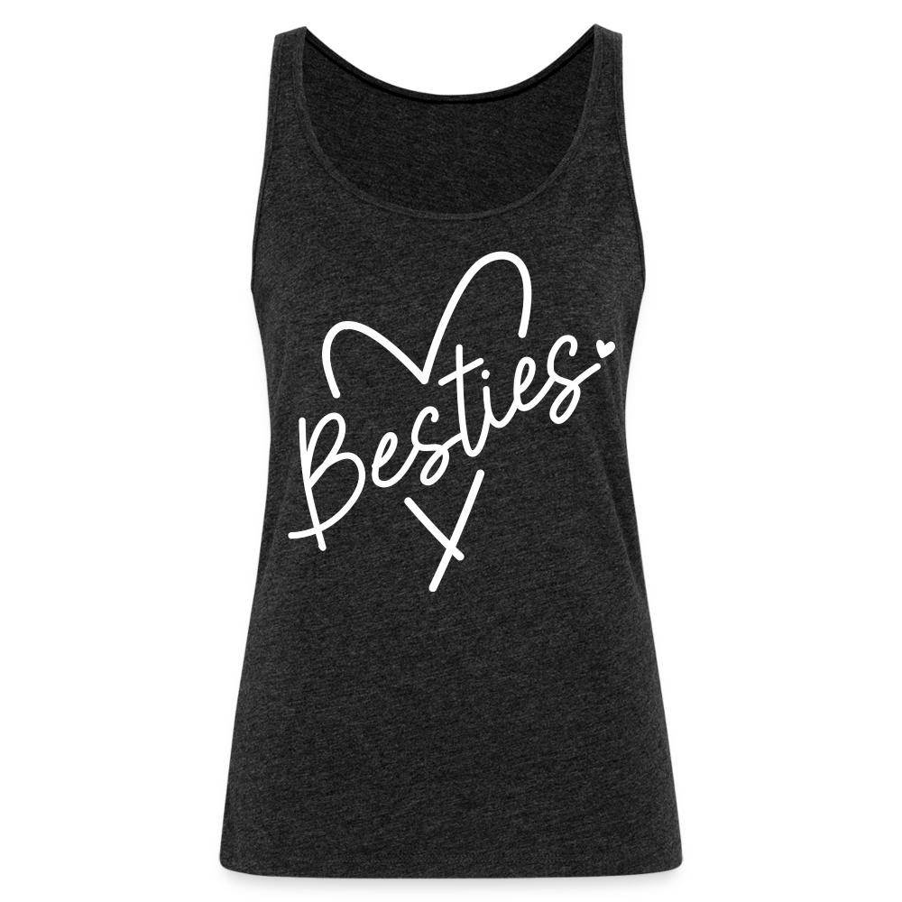 Besties : Women’s Premium Tank Top - charcoal grey