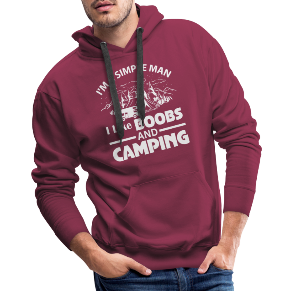 I'm A Simple Man I Like Boobs and Camping : Men’s Premium Hoodie Color: black