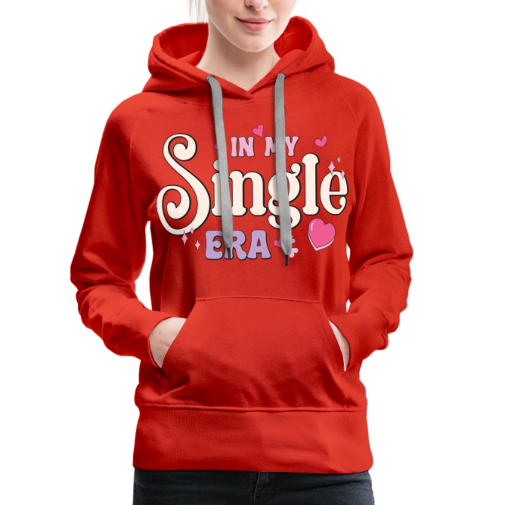In My Single Era : Women’s Premium Hoodie - red
