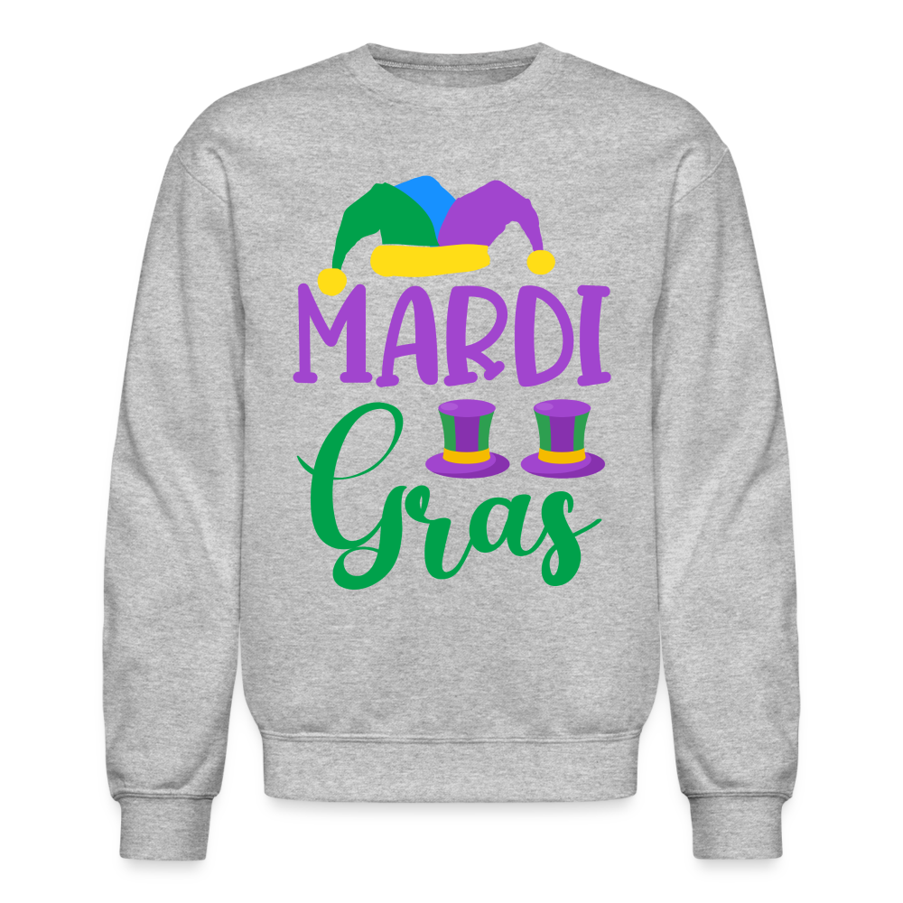 Mardi Gras Sweatshirt Color: heather gray