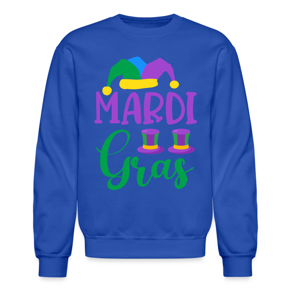 Mardi Gras Sweatshirt Color: royal blue
