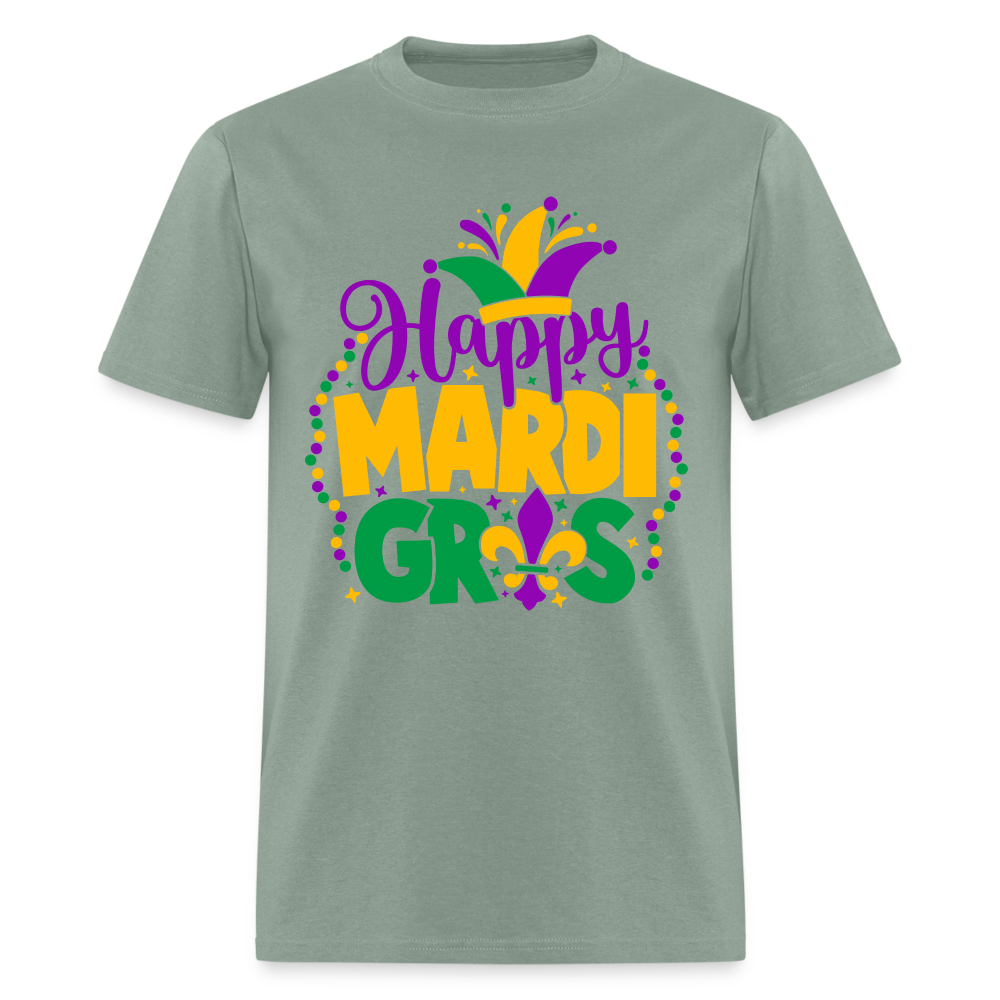 Happy Mardi Gras T-Shirt - sage