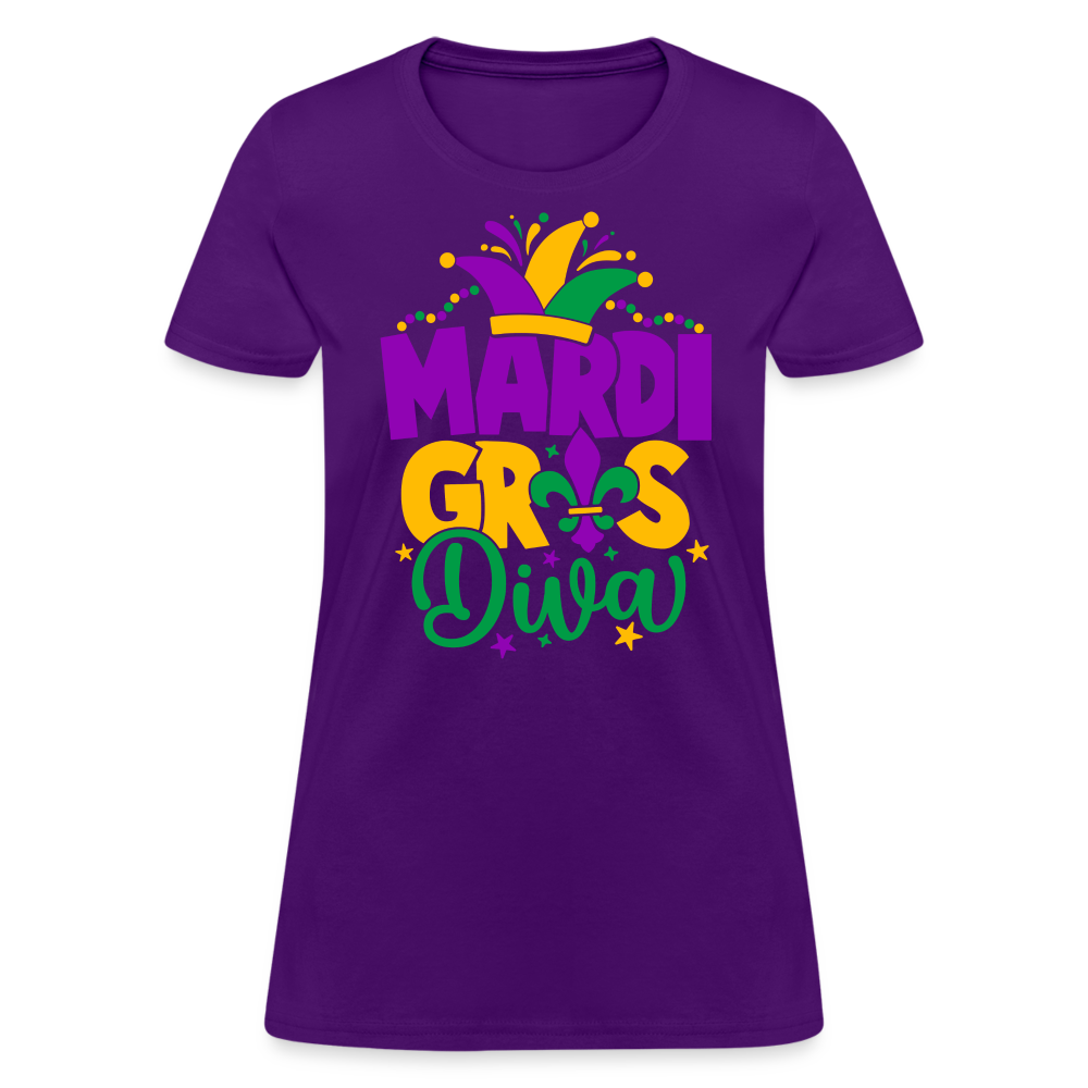 Mardi Gras Diva : Women's T-Shirt - purple