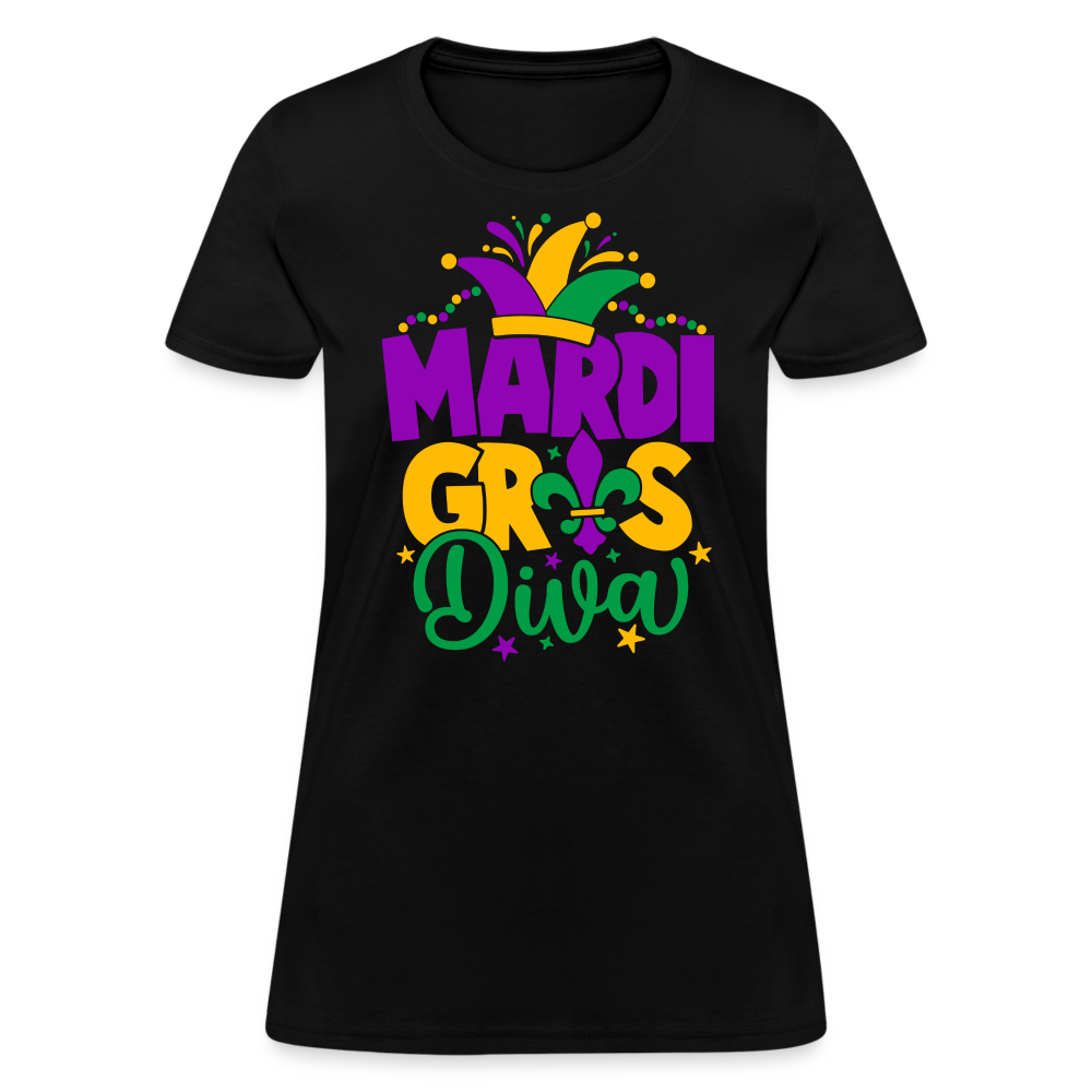 Mardi Gras Diva : Women's T-Shirt - black
