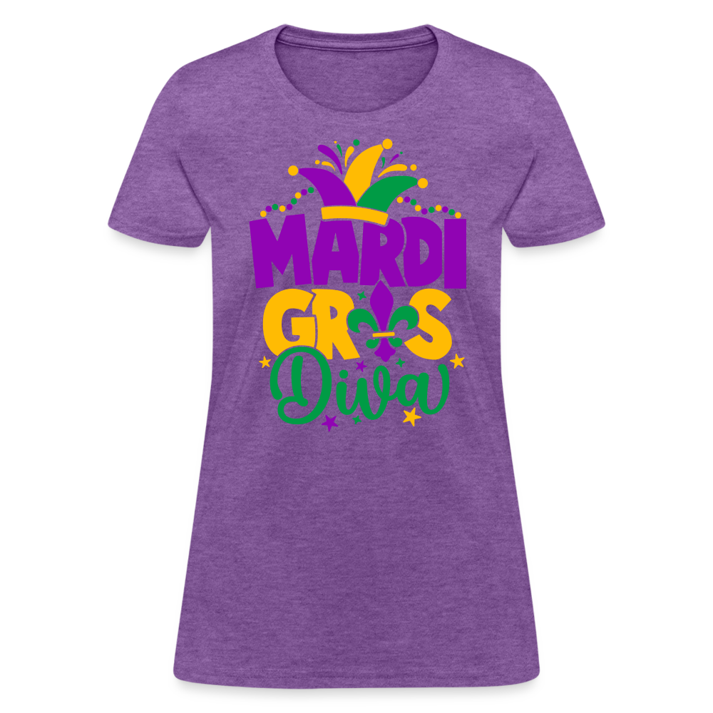 Mardi Gras Diva : Women's T-Shirt - purple heather