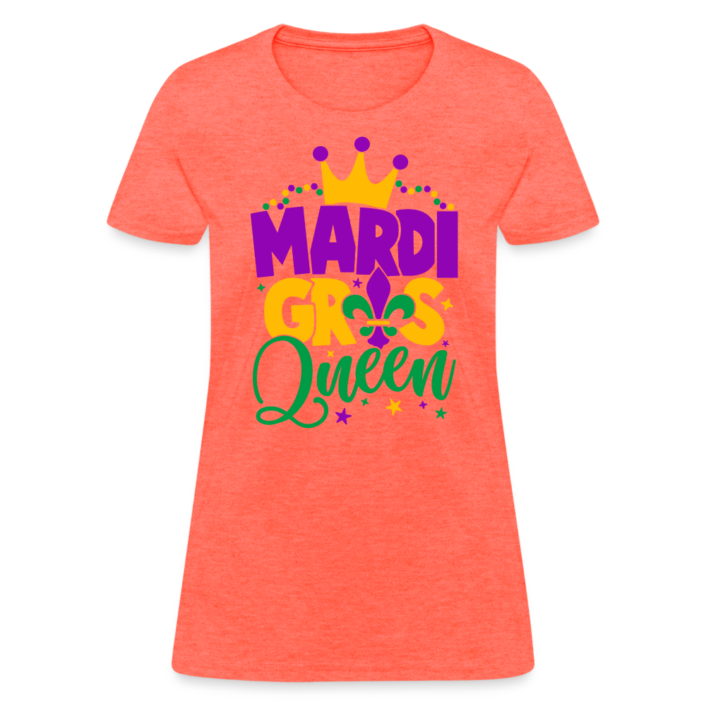 Mardi Gras Queen T-Shirt - heather coral