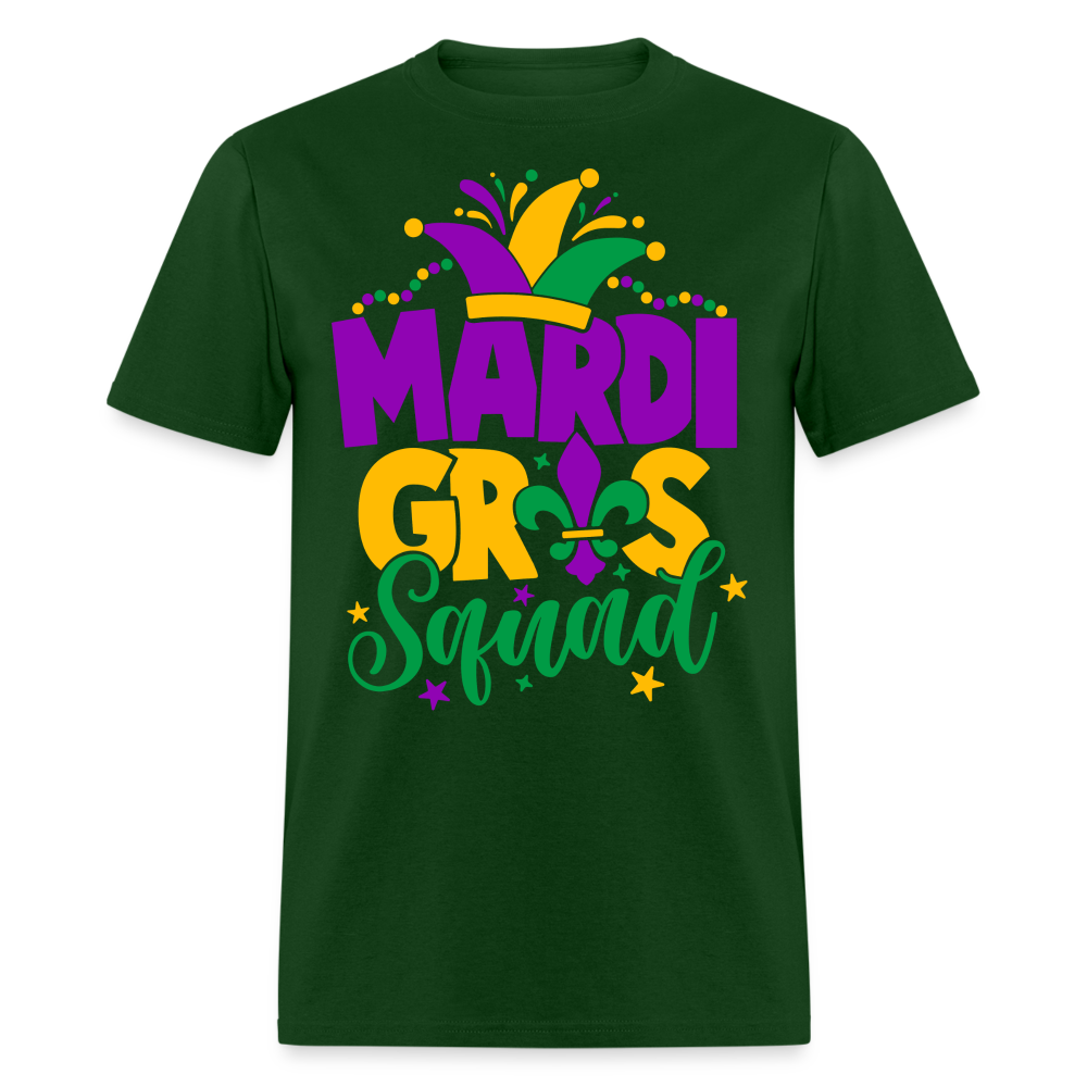 Mardi Gras Squad T-Shirt - forest green