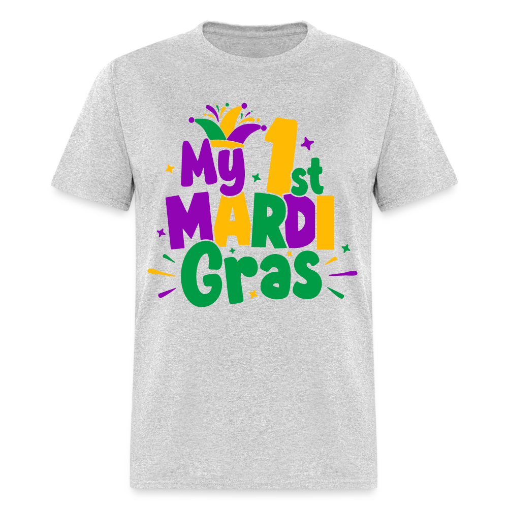 My First Mardi Gras T-Shirt - heather gray