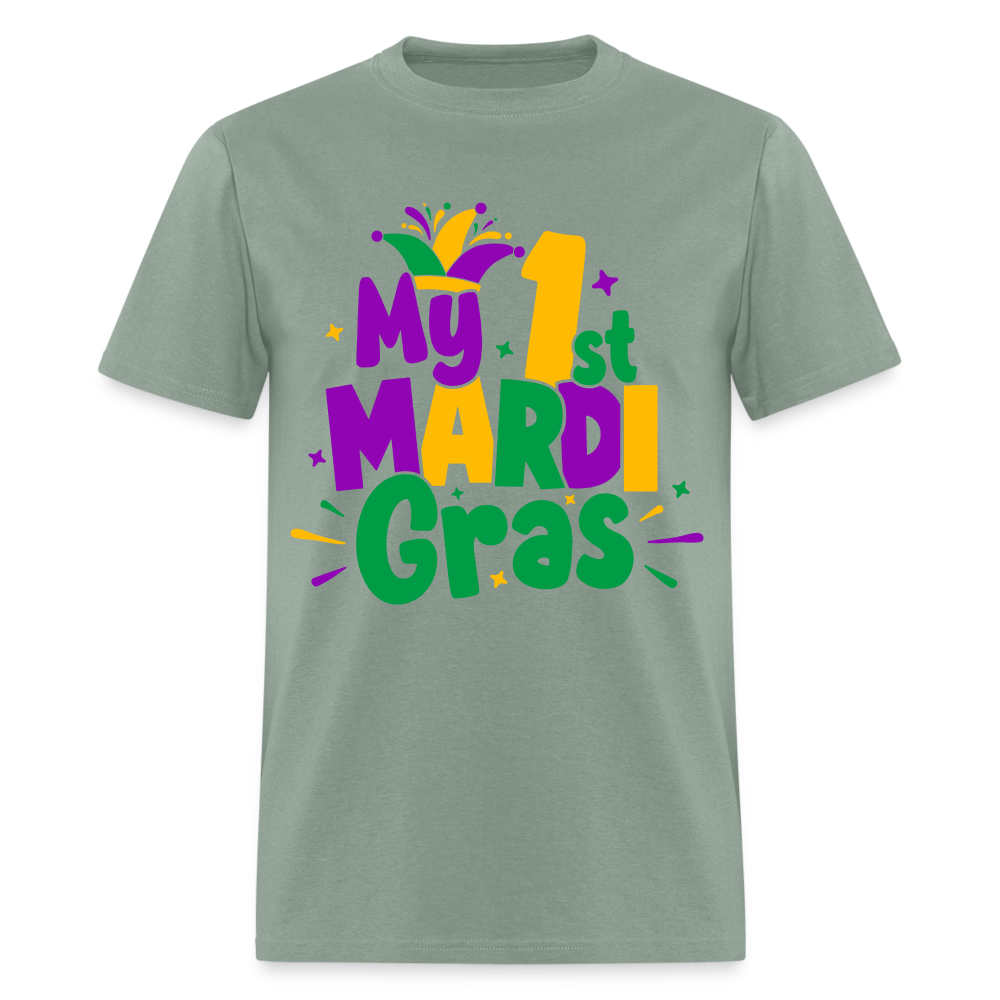 My First Mardi Gras T-Shirt - sage