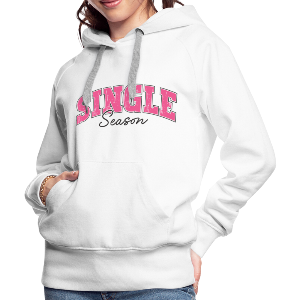 Single Season : Women’s Premium Hoodie - white
