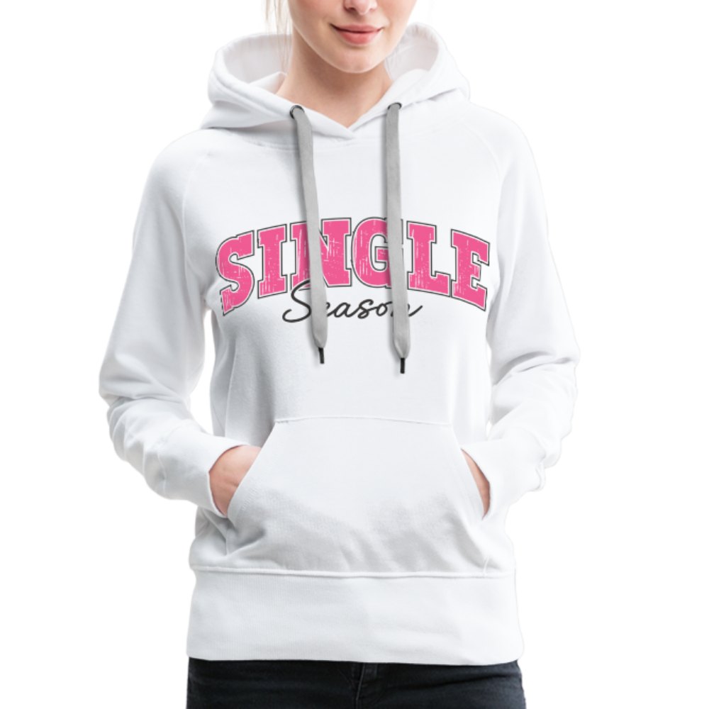 Single Season : Women’s Premium Hoodie - white