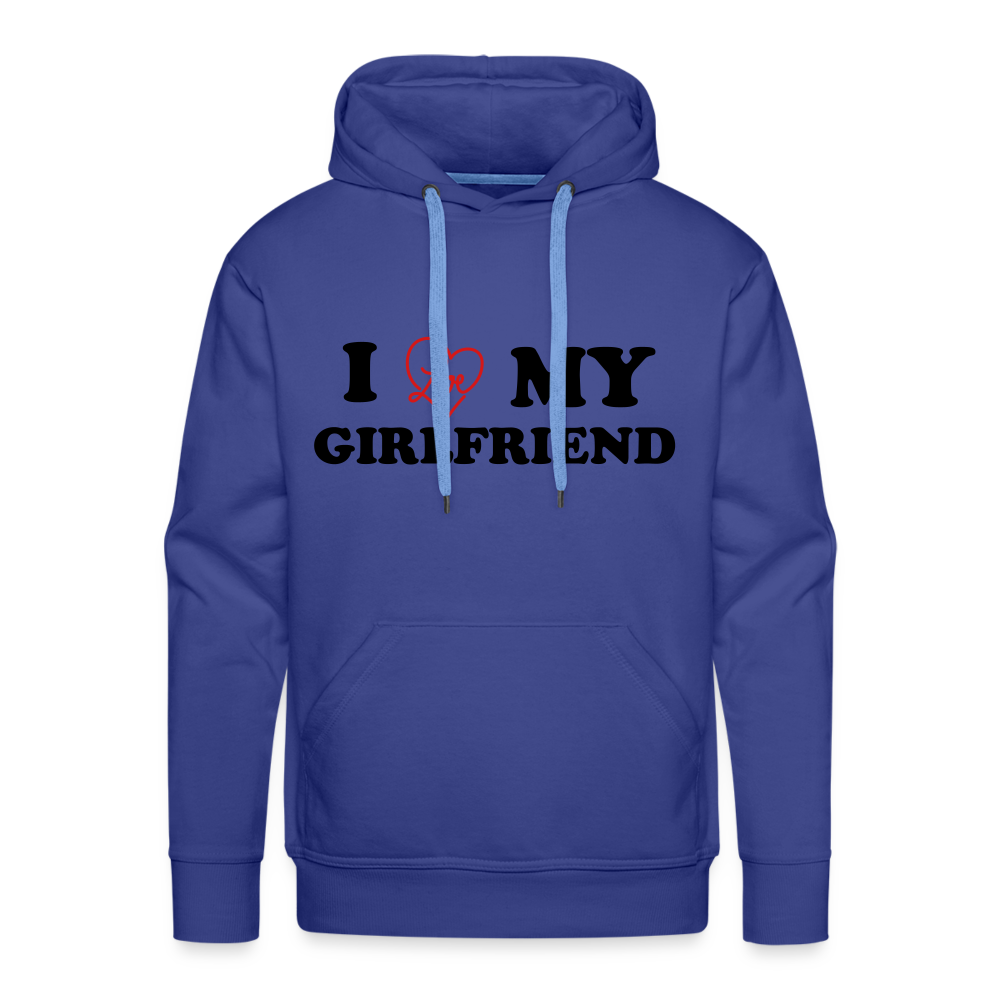 I Love My Girlfriend : Men’s Premium Hoodie Color: white