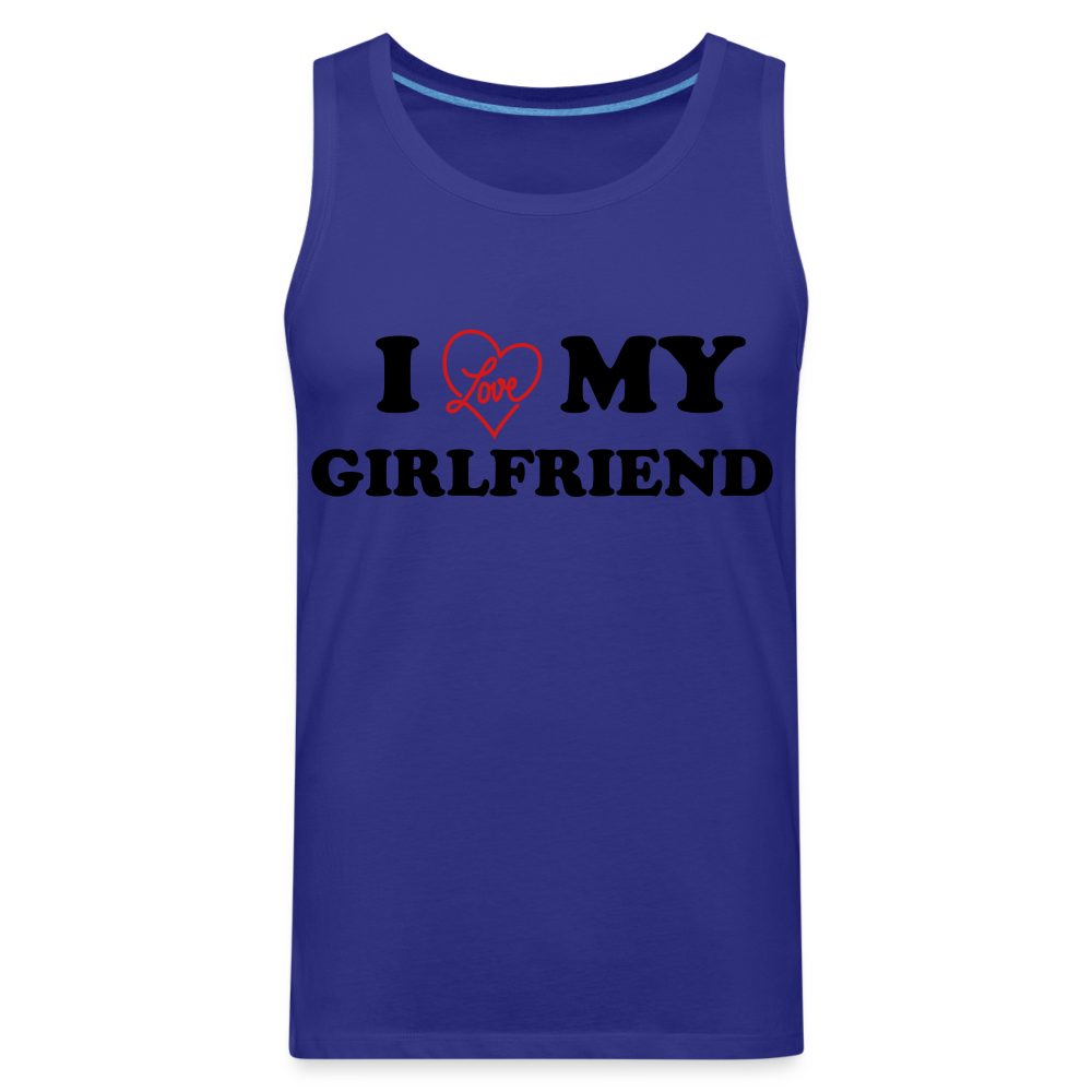 I Love My Girlfriend : Men’s Premium Tank Color: white
