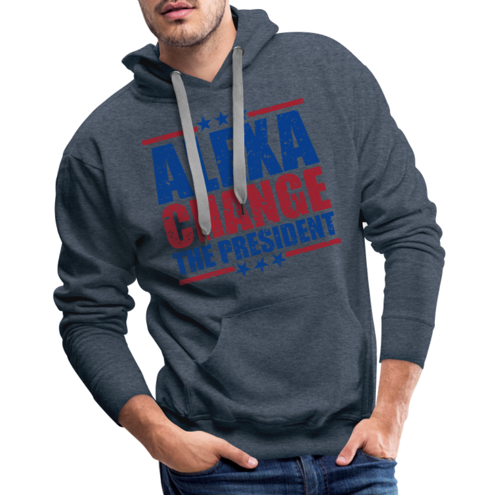 Alexa Change the President Men's Men’s Premium Hoodie - heather denim