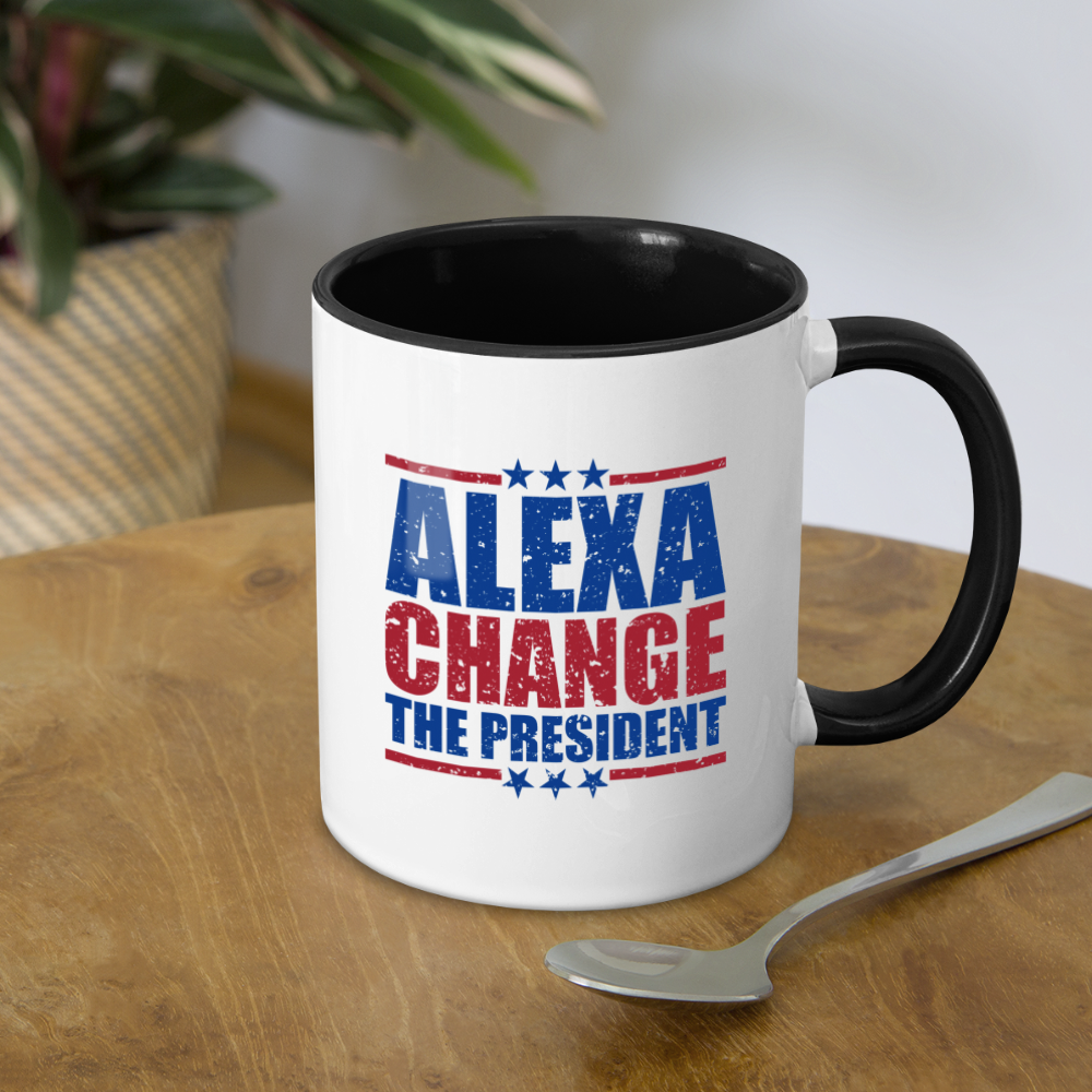 Alexa Change the President Coffee Mug Color: white/red