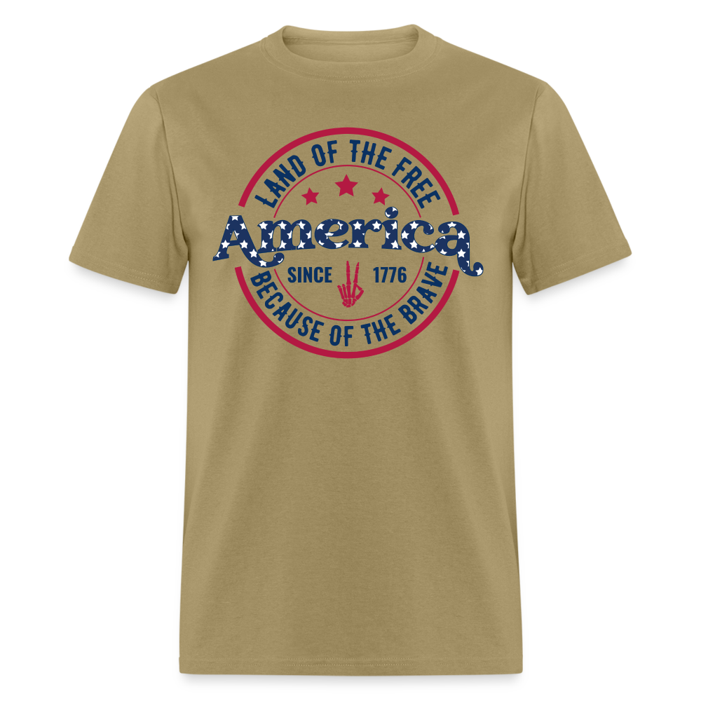 American Land Of The 1776 T-Shirt - khaki