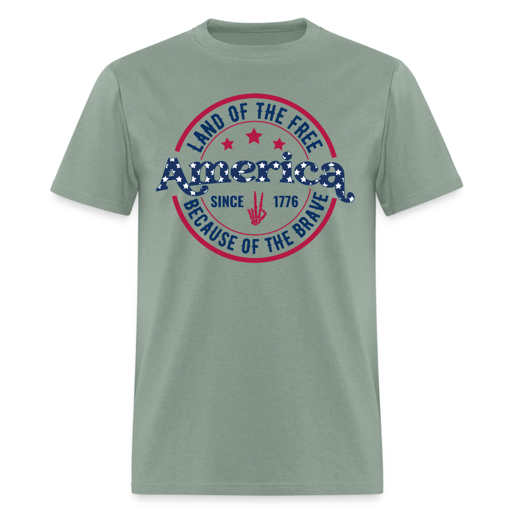 American Land Of The 1776 T-Shirt - sage