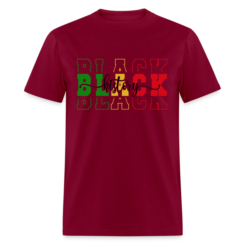 Black History T-Shirt - burgundy