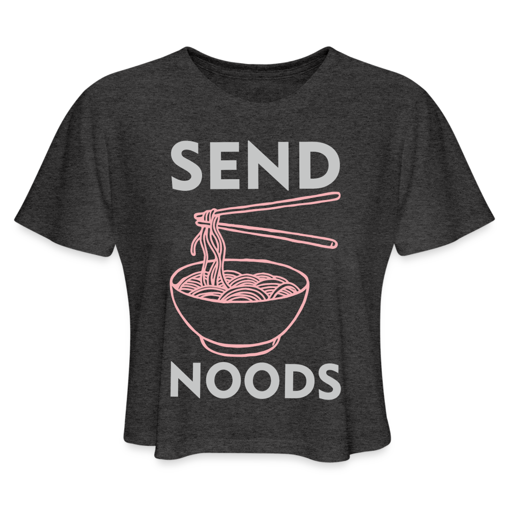 Send Noods Cropped Top T-Shirt Color: deep heather