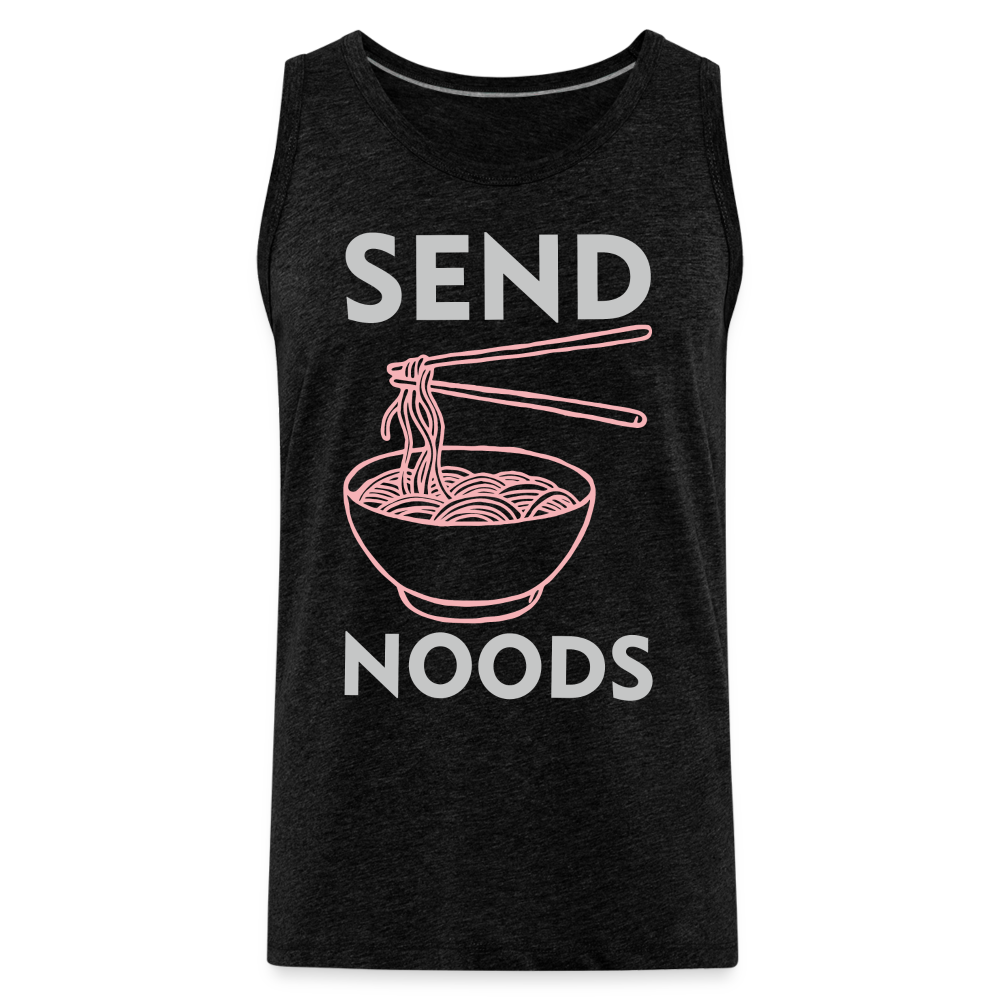 Send Noods Men’s Premium Tank Top (Send Nudes) Color: black